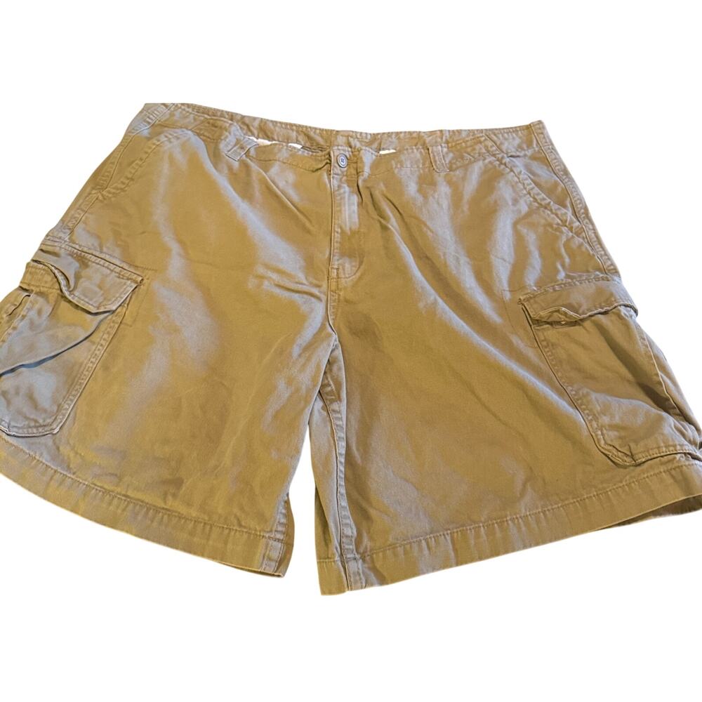 Vtg FADED GLORY Cargo Shorts Mens 46x10 khaki tan gorpcore Y2K hiking work